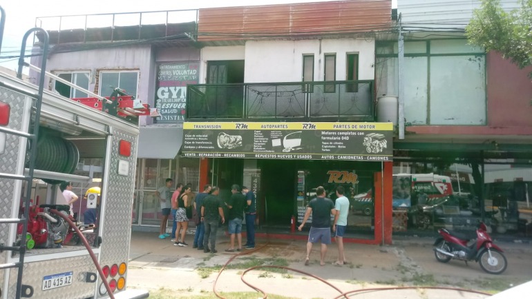 Incendio en un comercio de Reconquista