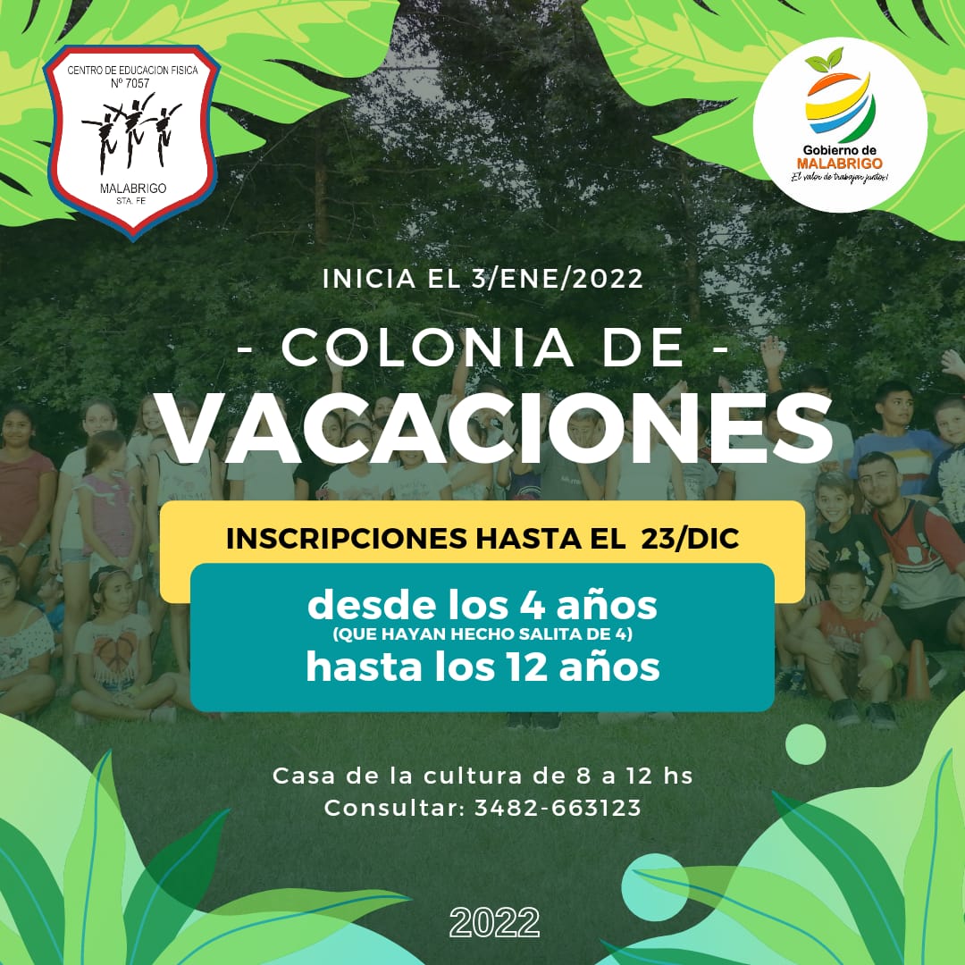 Se viene la Colonia de Vacaciones 2022