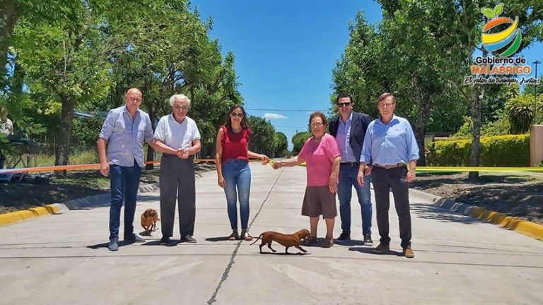 Inauguraron un nuevo tramo de pavimento en Malabrigo