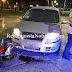 Un automóvil colisionó con una motocicleta en Avellaneda