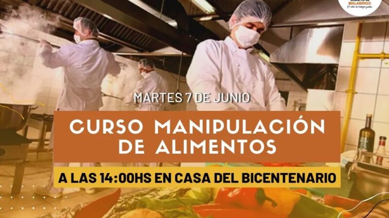 Curso de manipulación de alimentos en Malabrigo