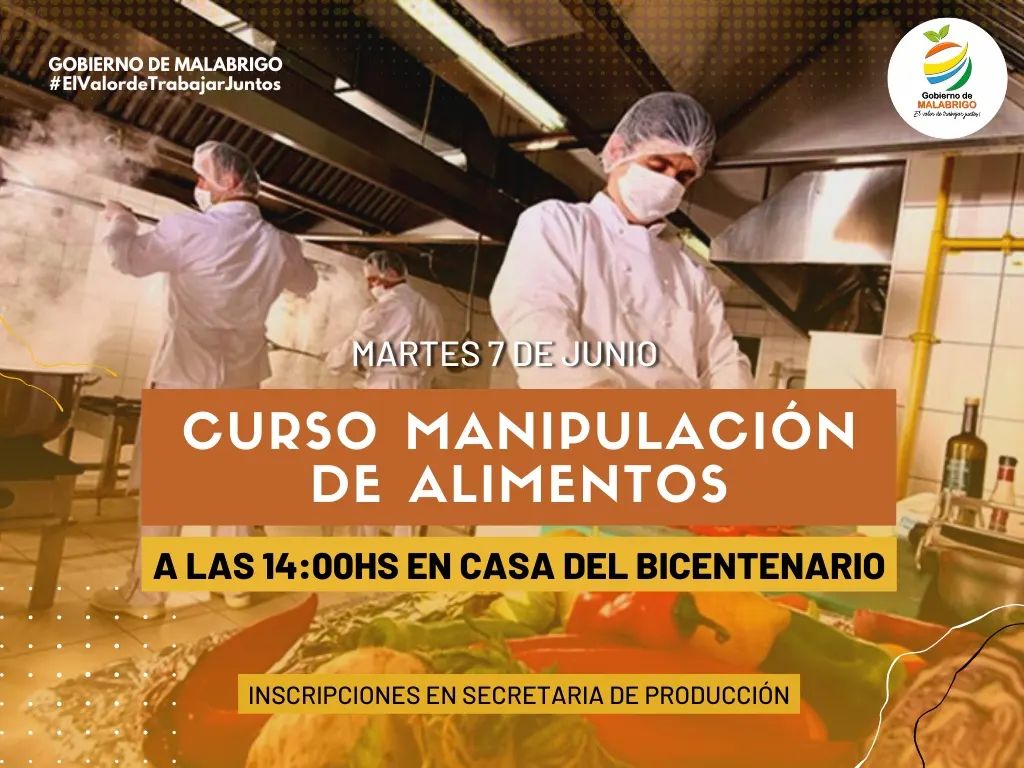 Curso de manipulación de alimentos en Malabrigo