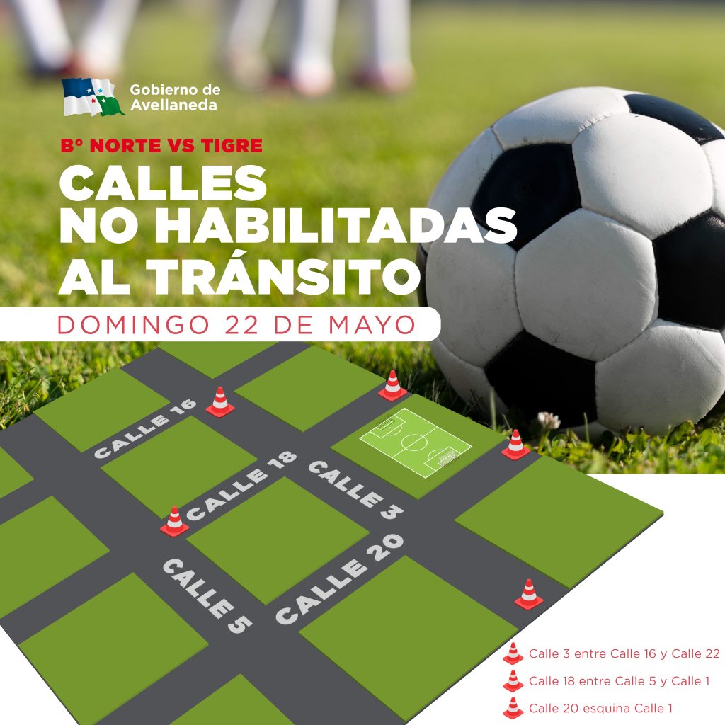 Domingo de fútbol ¿Qué calles estarán cortadas?
