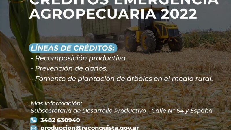 Reconquista asiste a productores agropecuarios