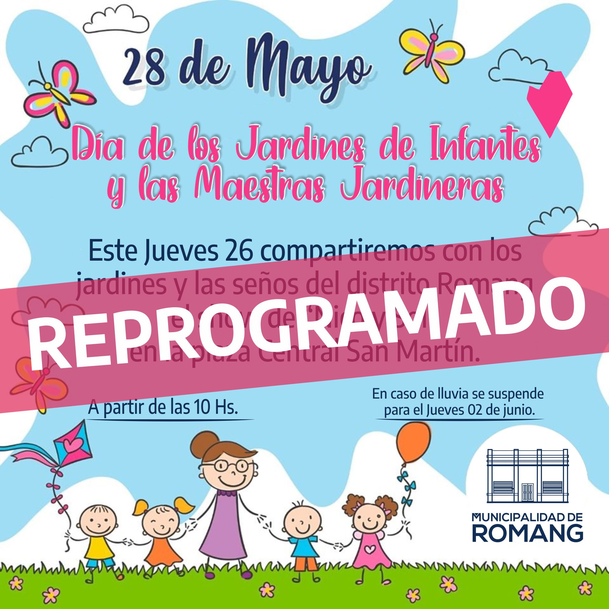 Reprograman los festejos por el Día de los jardines de infantes