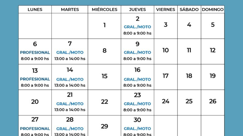 Charlas para licencia de conducir en Reconquista