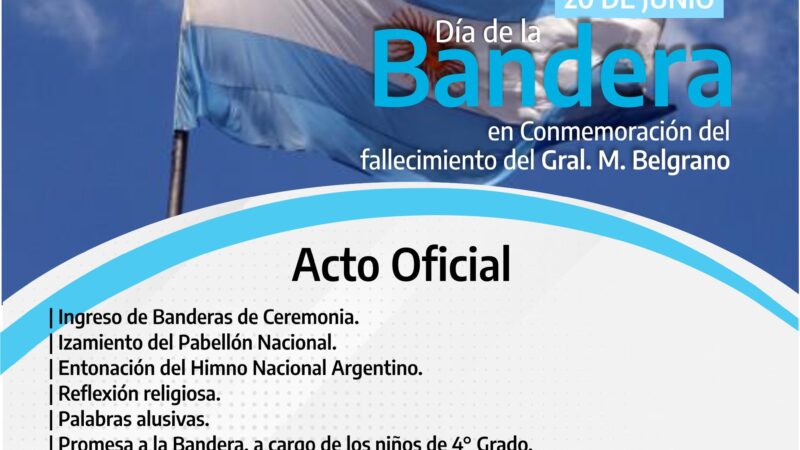 Acto oficial de la Bandera en Romang
