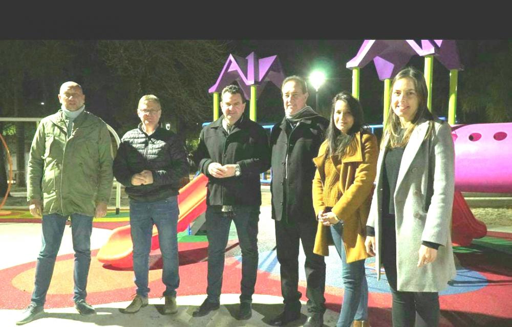 El senador Marcón visitó obras en Malabrigo