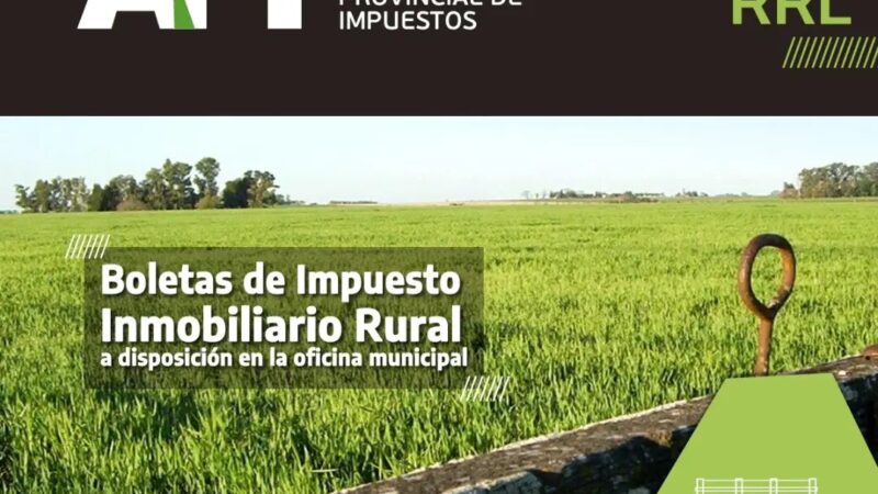 Entregan la boleta del Impuesto Inmobiliario Rural en Romang