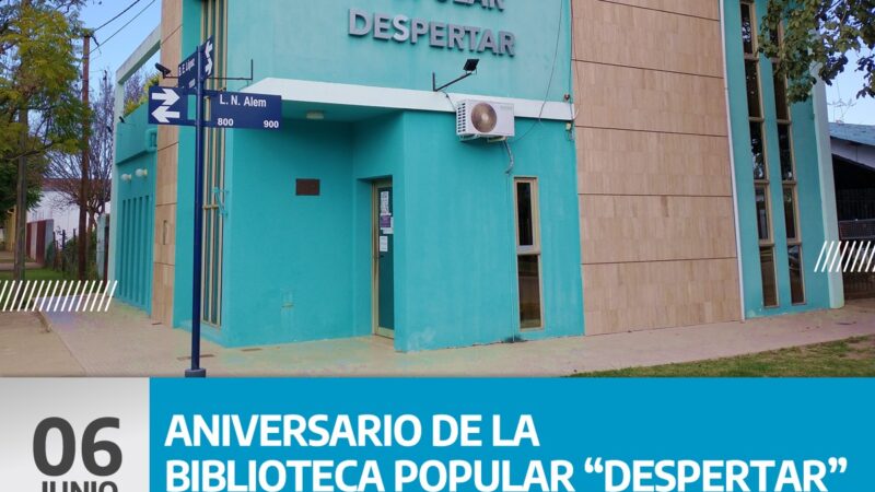 Nuevo aniversario de La Biblioteca popular Despertar