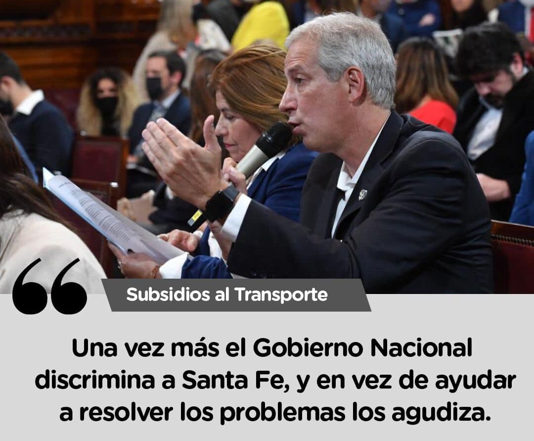 Scarpín» Una vez más el gobierno discrimina a Santa Fe»