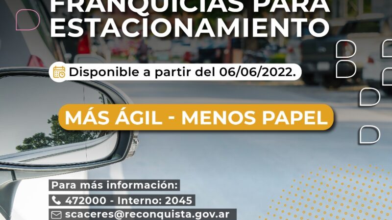 Franquicias de Estacionamiento: formulario on line para solicitud