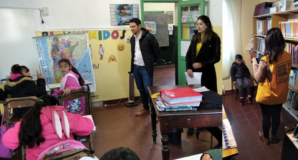 Continúa el plan de control visual en escuelas de Avellaneda