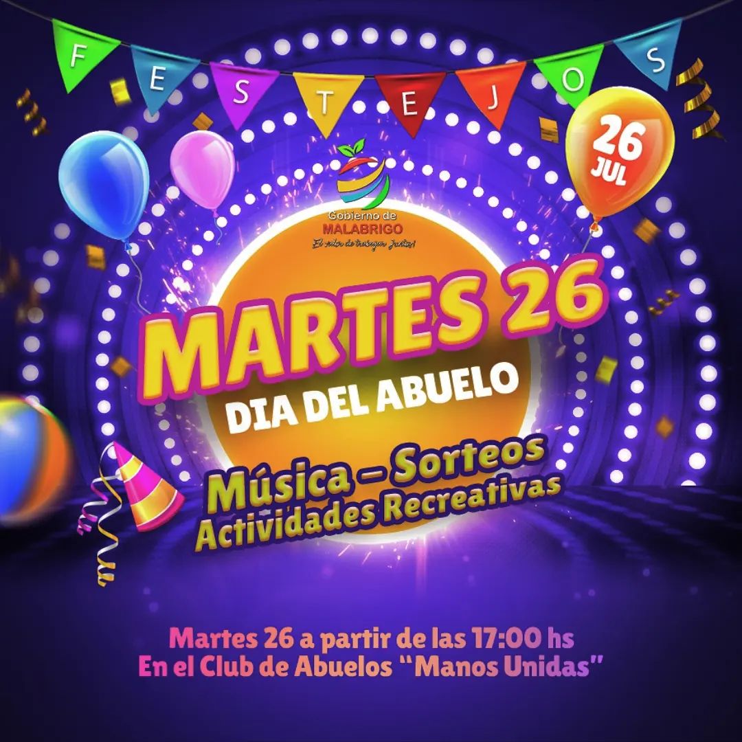 [SOCIALES ] Hoy celebran el Día del Abuelo en Malabrigo