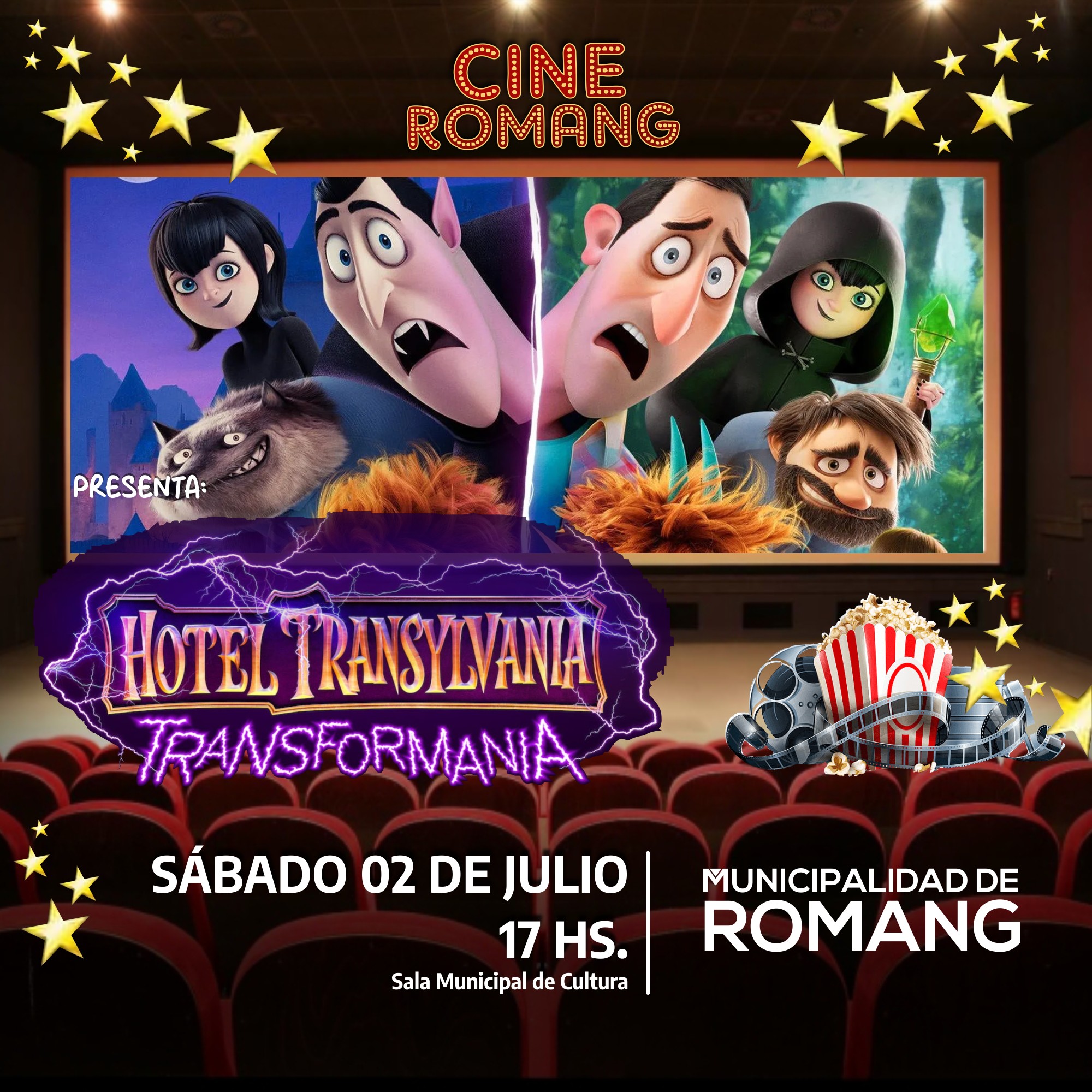 CULTURA | Proyectan la película HOTEL TRANSYLVANIA en Romang