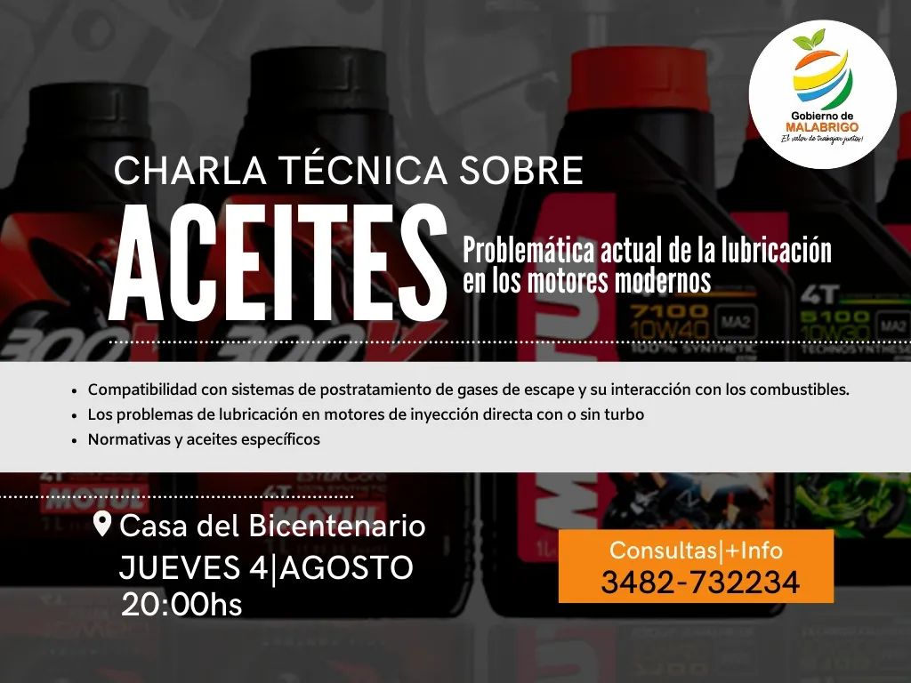 Charla Técnica sobre Aceites en Malabrigo