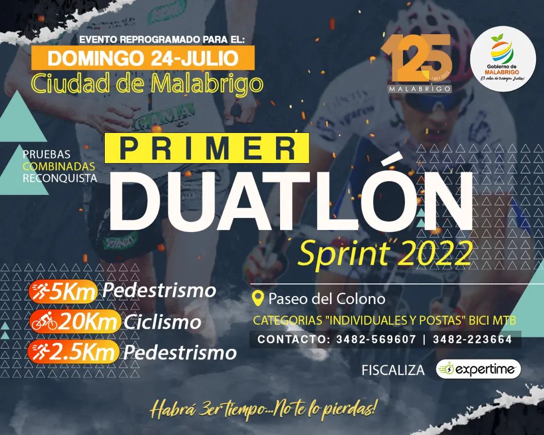Reprograman el Duatlón Sprint 2022. Mirá cual es la nueva fecha