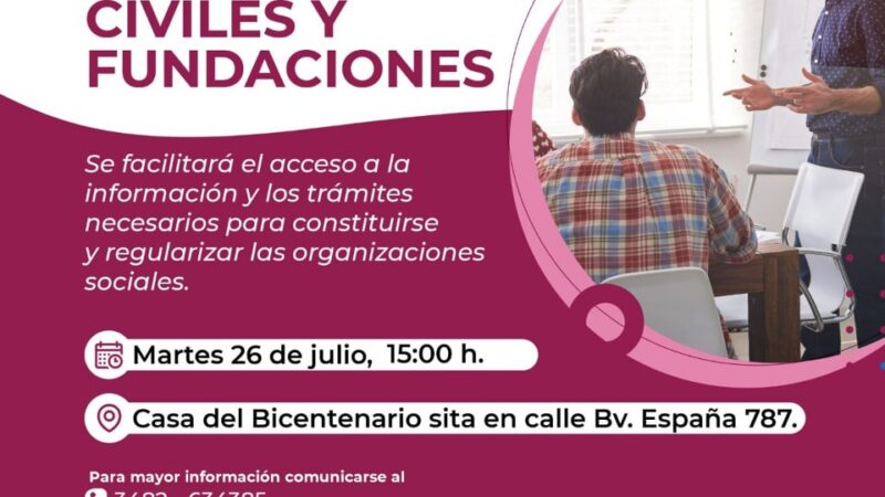 CAPACITACIÓN: trámites de asociaciones civiles y fundaciones