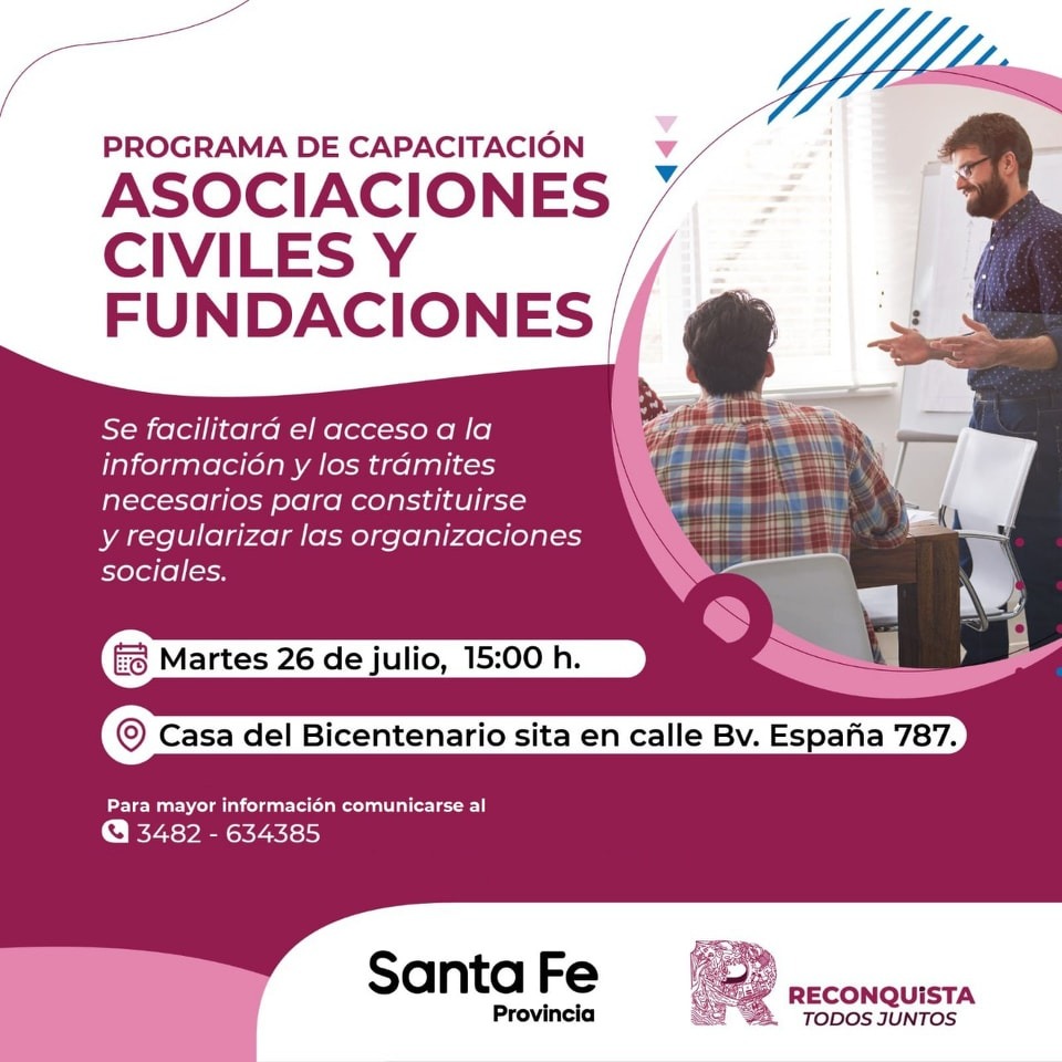 CAPACITACIÓN: trámites de asociaciones civiles y fundaciones