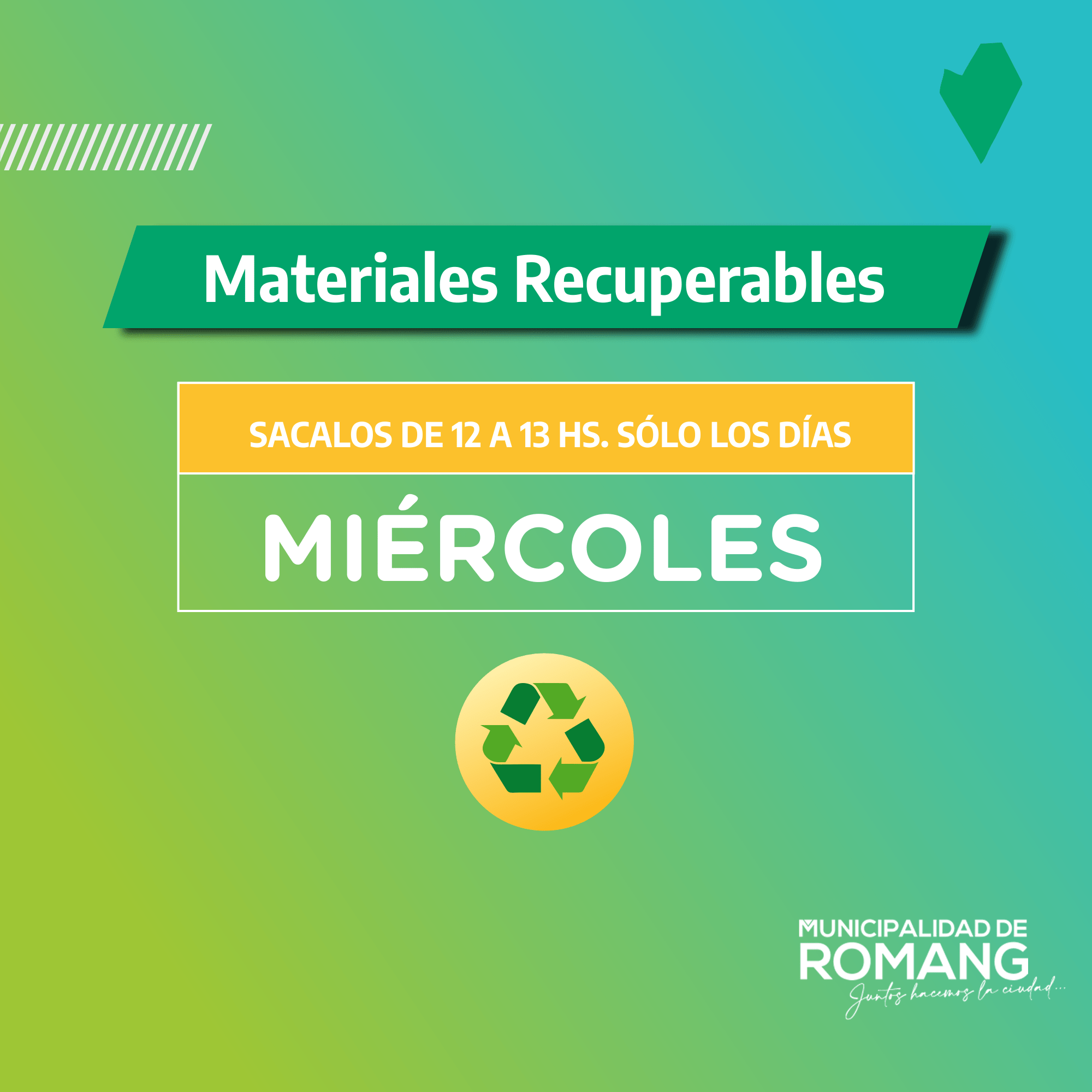 Recolección de materiales recuperables en Romang