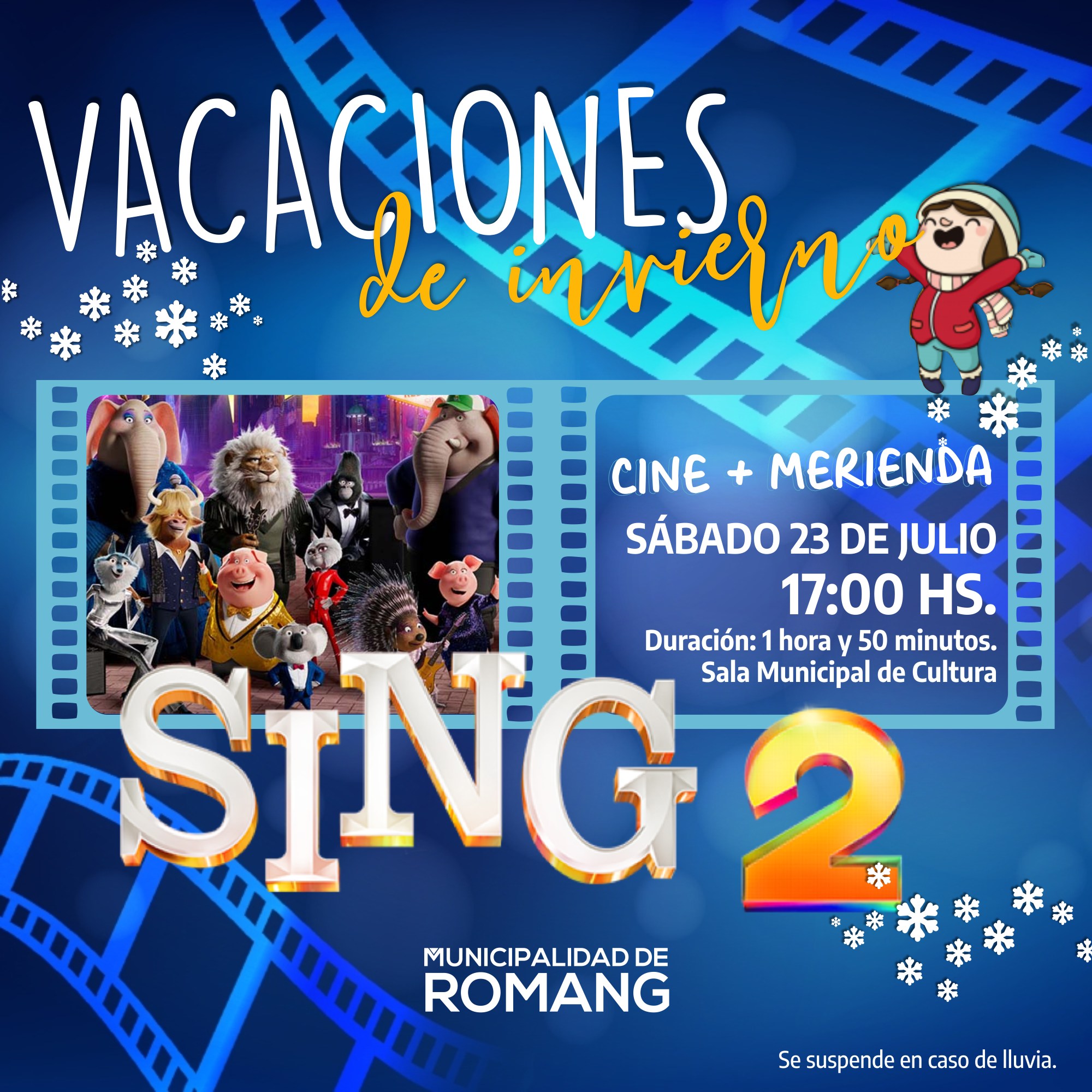 Cine para vacaciones de invierno en Romang