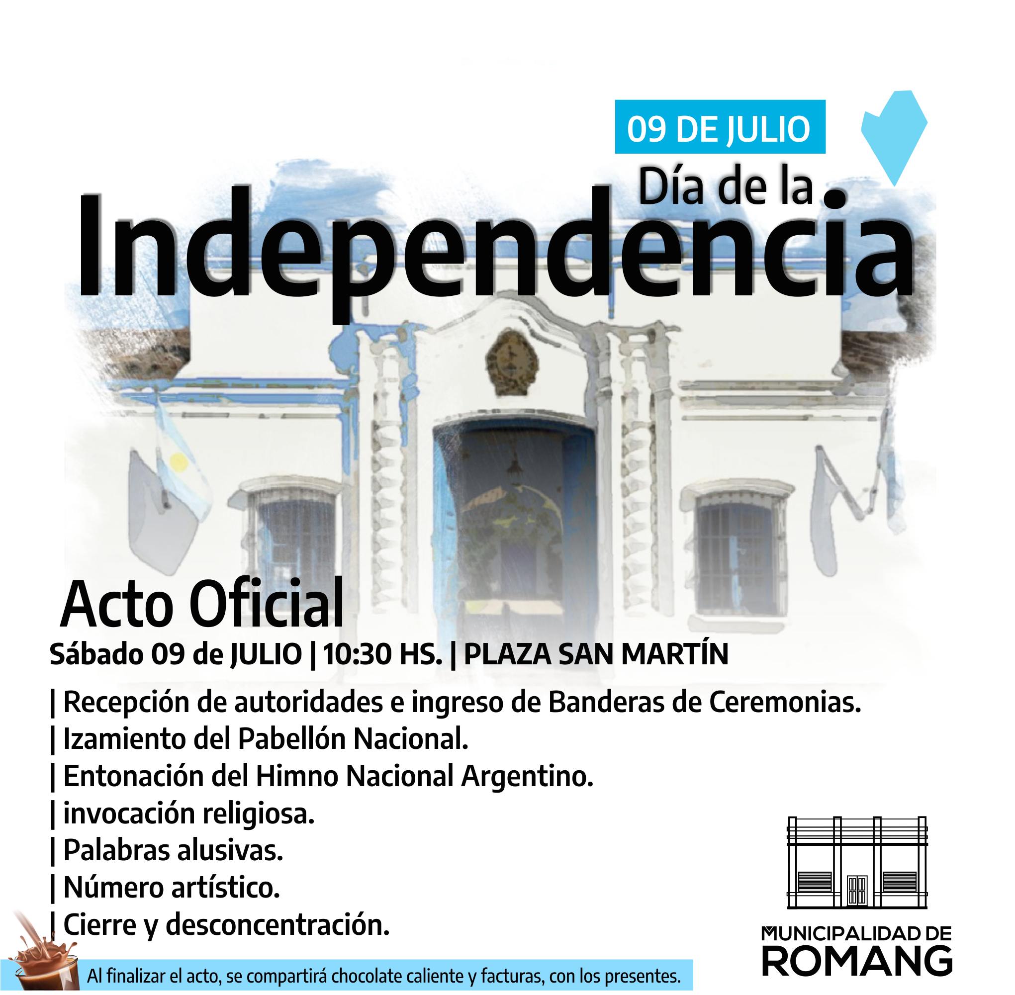 Acto oficial por el Día de la Independencia en Romang
