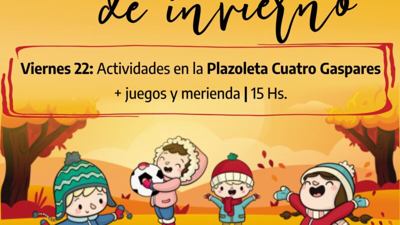 Vacaciones de invierno en la plazoleta de Romang