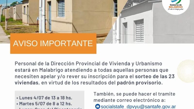 Personal de la Dirección de Vivienda atiende en Malabrigo