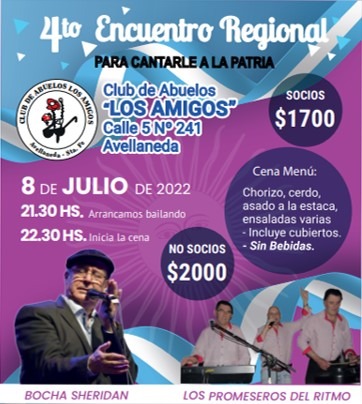 Cantan a la patria en el Club de Abuelos de Avellaneda