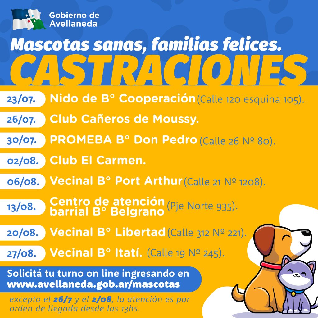 Avellaneda intensifica la campaña de castraciones