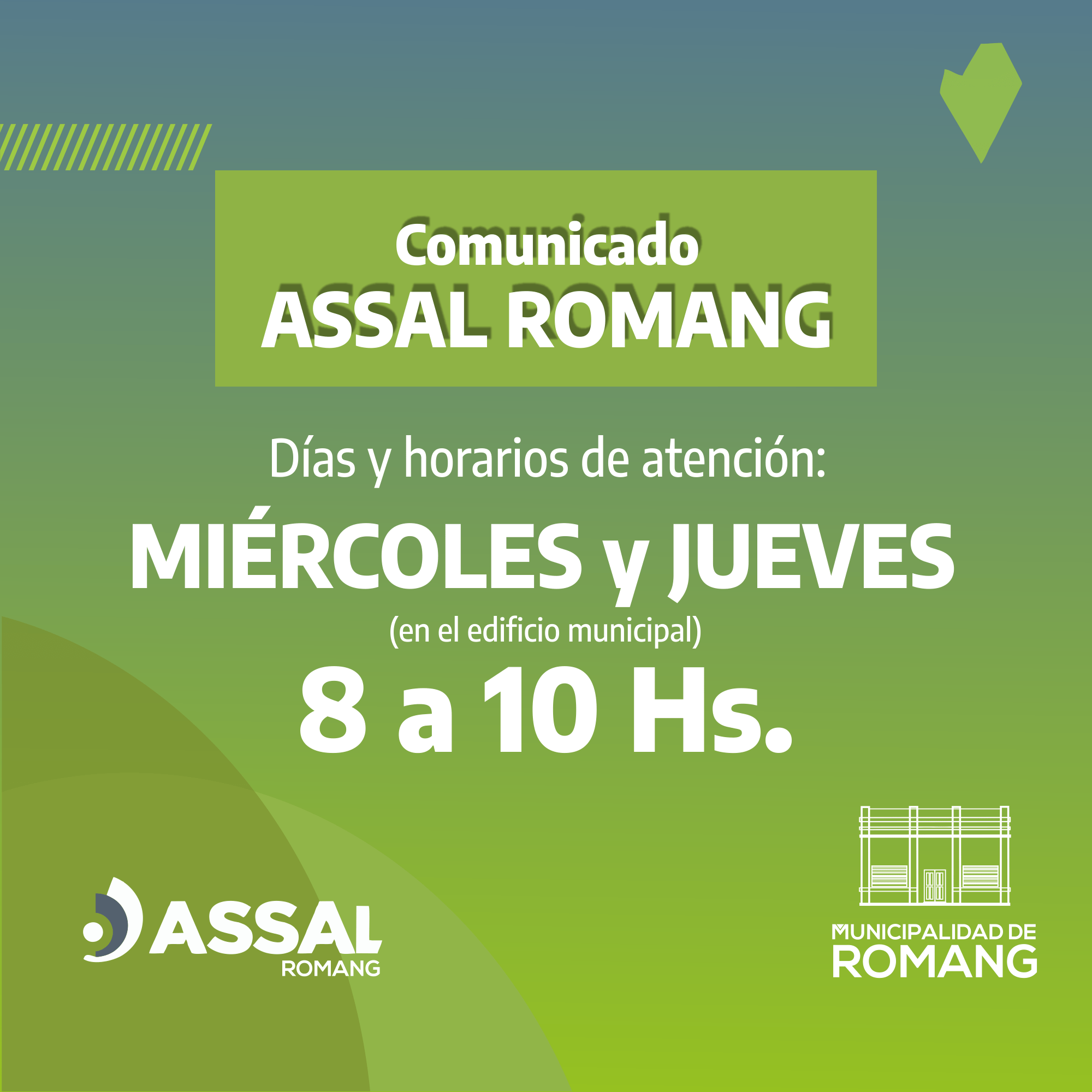 Conocé días y horarios de atención de ASSAL Romang