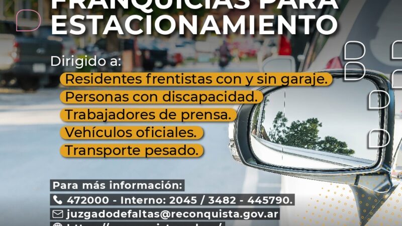 Gestioná tu franquicia de estacionamiento digital en Reconquista