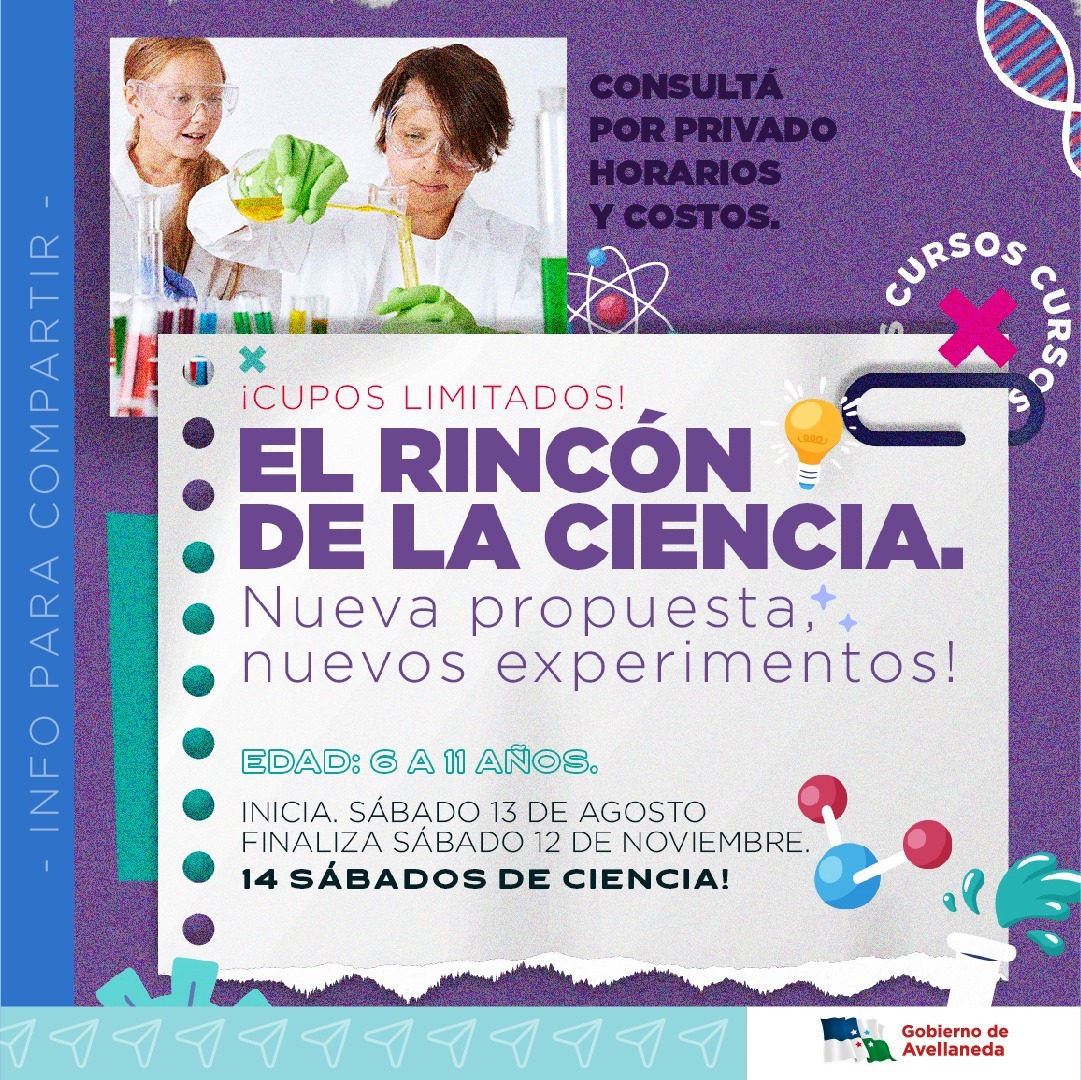 Abren el rincón de la ciencia en Avellaneda