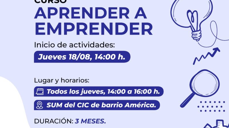 Inscriben para el curso «Aprender a Emprender»