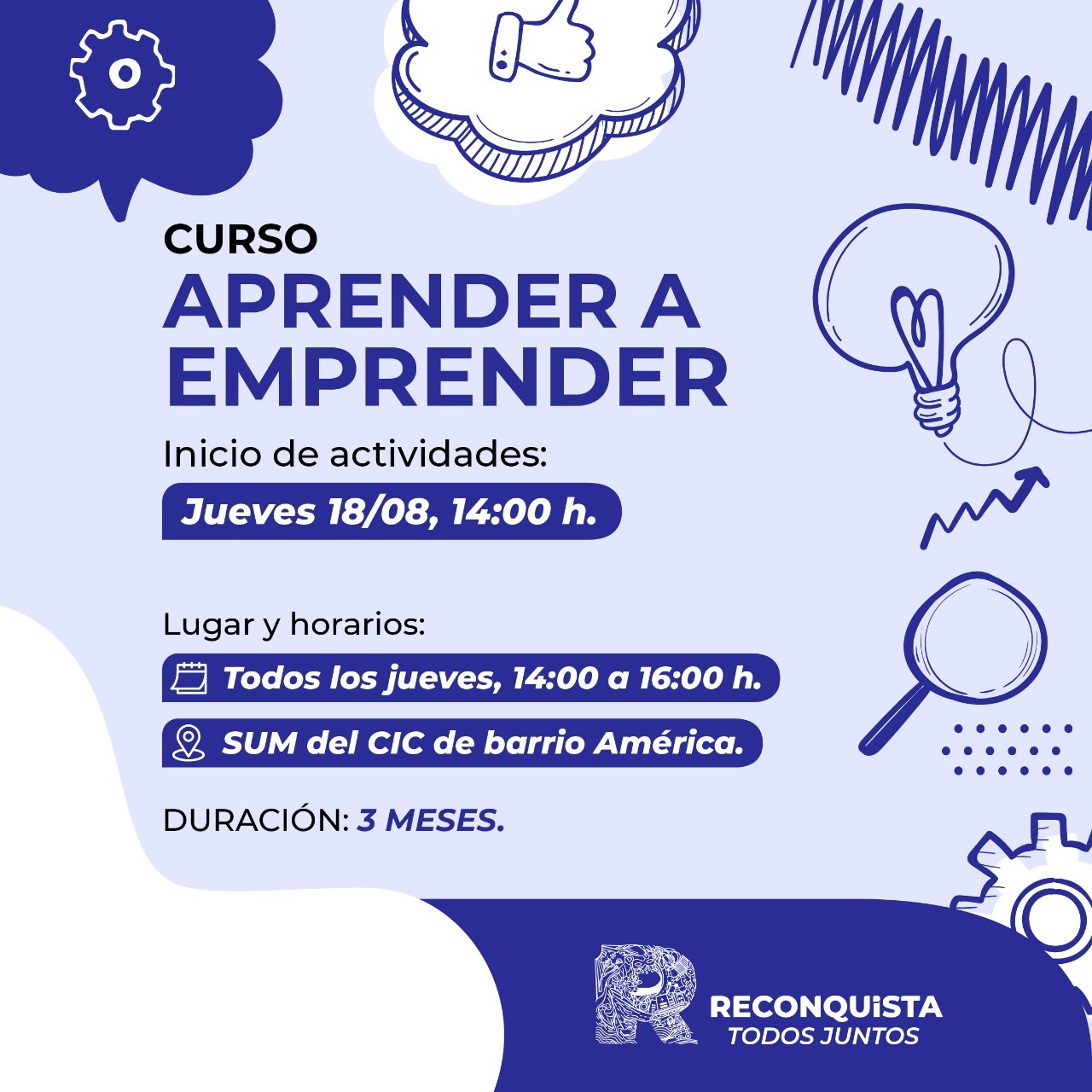 Inscriben para el curso «Aprender a Emprender»