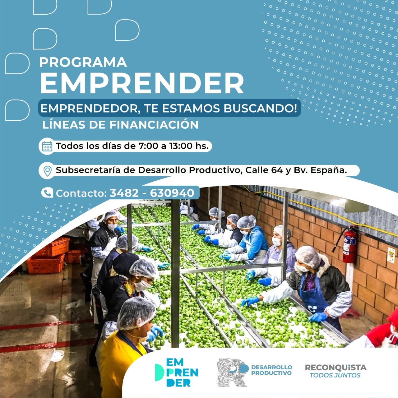 Registran a emprendedores en Reconquista