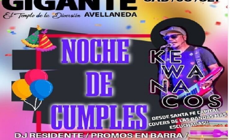 [SOCIALES] Llegan las noches de cumples a Gigante