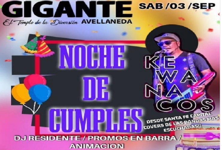 [SOCIALES] Llegan las noches de cumples a Gigante