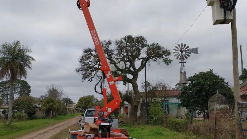 Avanza el recambio de la iluminación pública en Romang