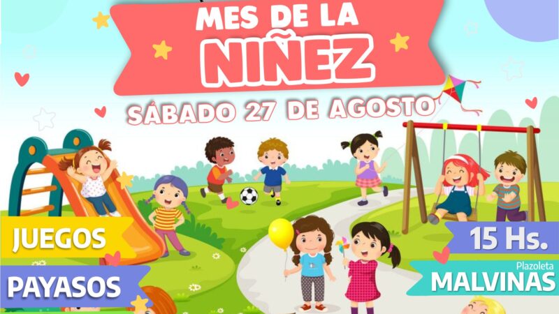 Romang cierra el mes de la niñez con un festival en la plazoleta
