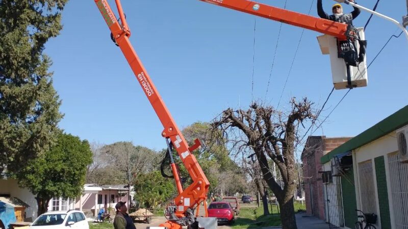 Habilitaron la iluminación pública urbana en zona oeste de Romang