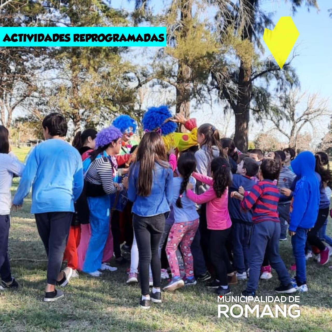 Realizaron actividades en la plaza de Romang