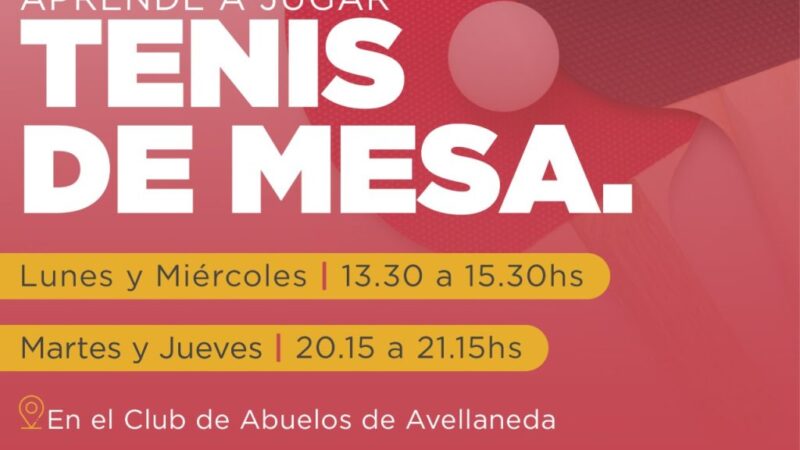 [SOCIALES] Aprendé a jugar tenis en Avellaneda