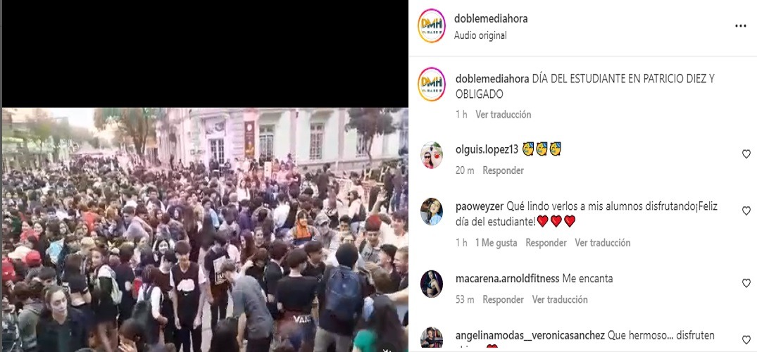 Día del estudiante en Patricio Diez y Obligado de Reconquista. Vivilo en Instagram DMH