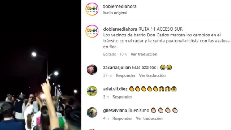 Mirá como está el acceso sur de Reconquista