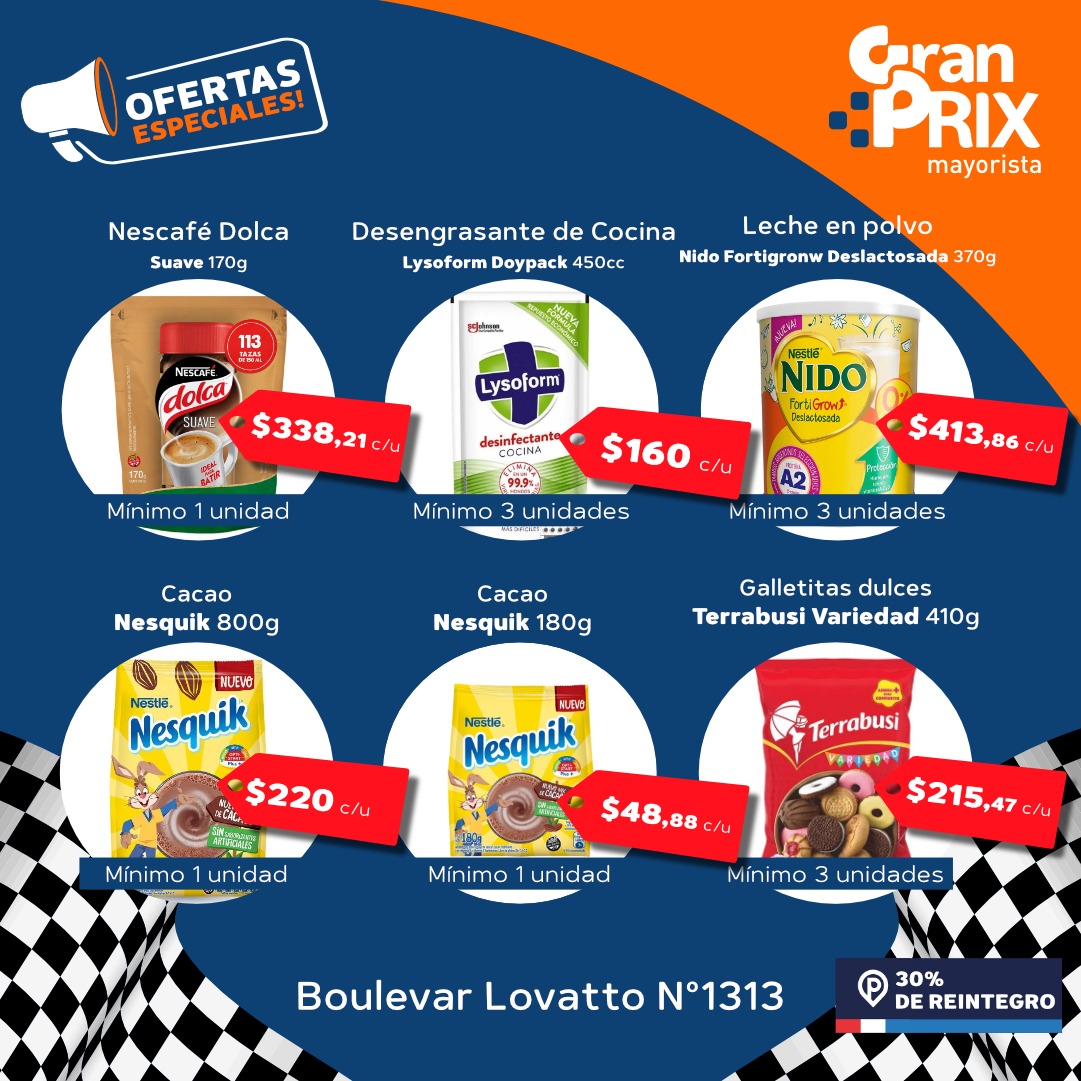 Ofertas especiales de Gran PRIX Mayorista