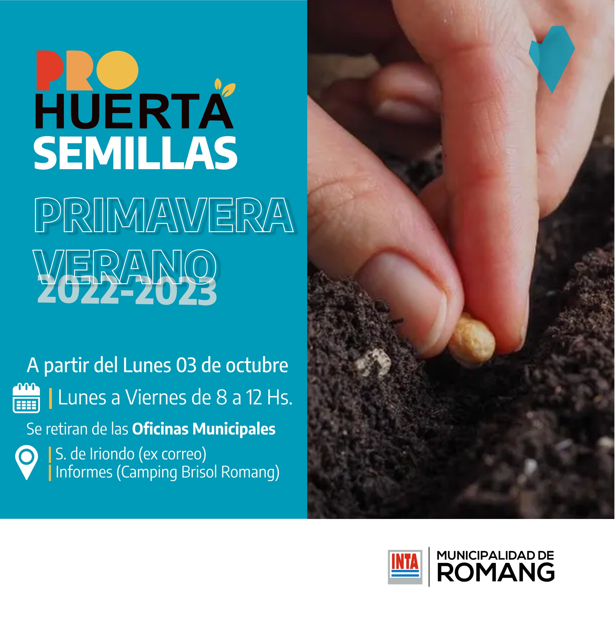 Romang: Entrega de semillas del programa PRO HUERTA