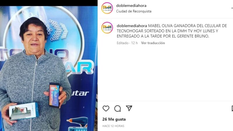 Conocé a la ganadora del celular de TecnoHOGAR | Seguí participando en la DMH Instagram