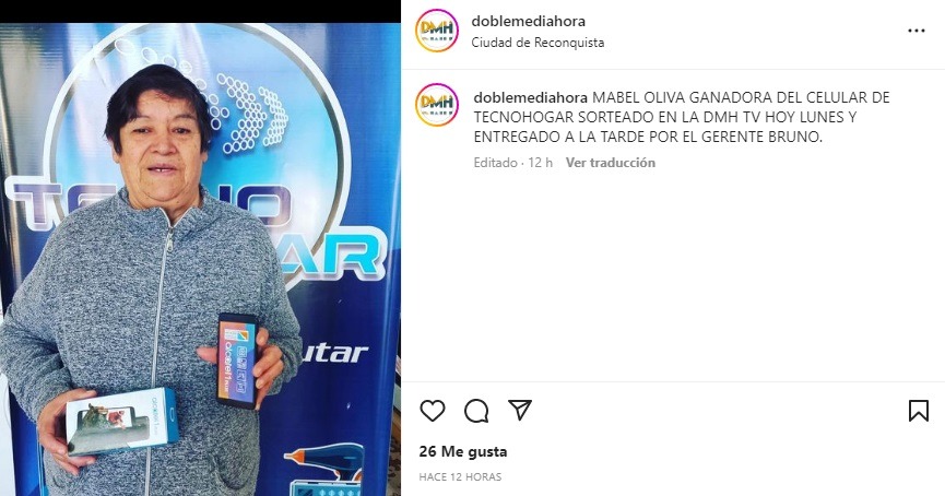 Conocé a la ganadora del celular de TecnoHOGAR | Seguí participando en la DMH Instagram