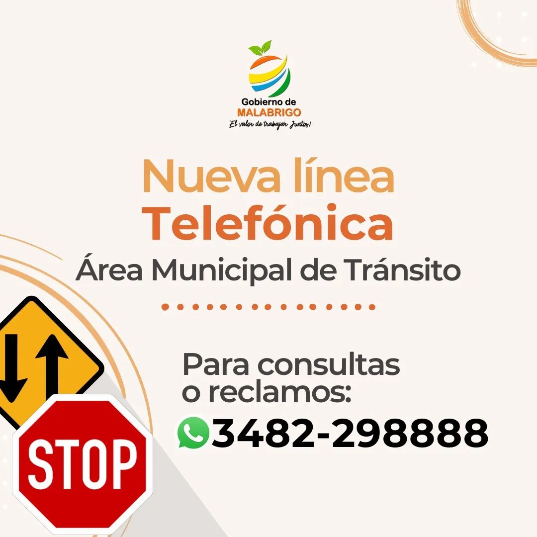 [SERVICIOS] Nueva línea telefónica de Tránsito 3482 298888
